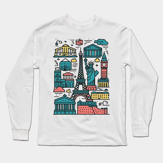 TRAVEL AND TOURISM Long Sleeve T-Shirt by likbatonboot